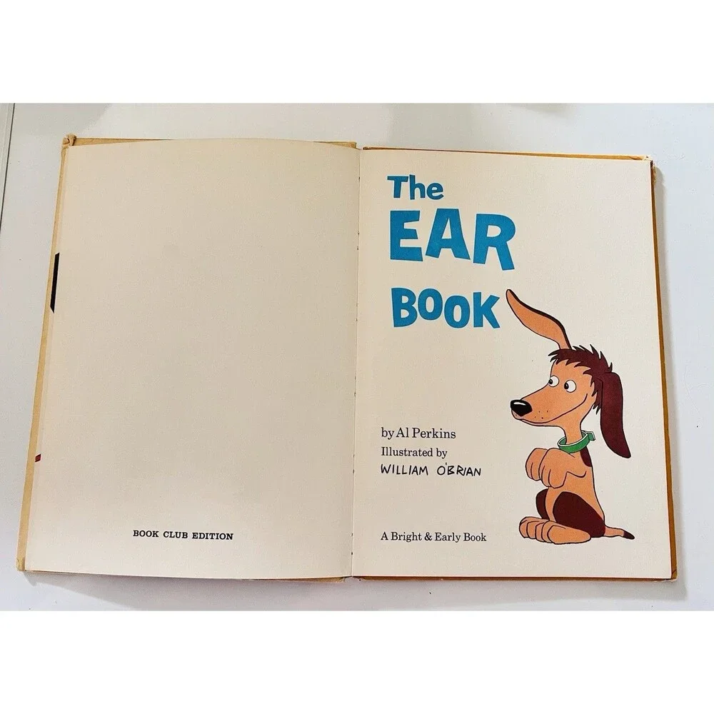1968 The Ear Book Al Perkins Bright & Early Beginner Book HC Dr Seuss Era